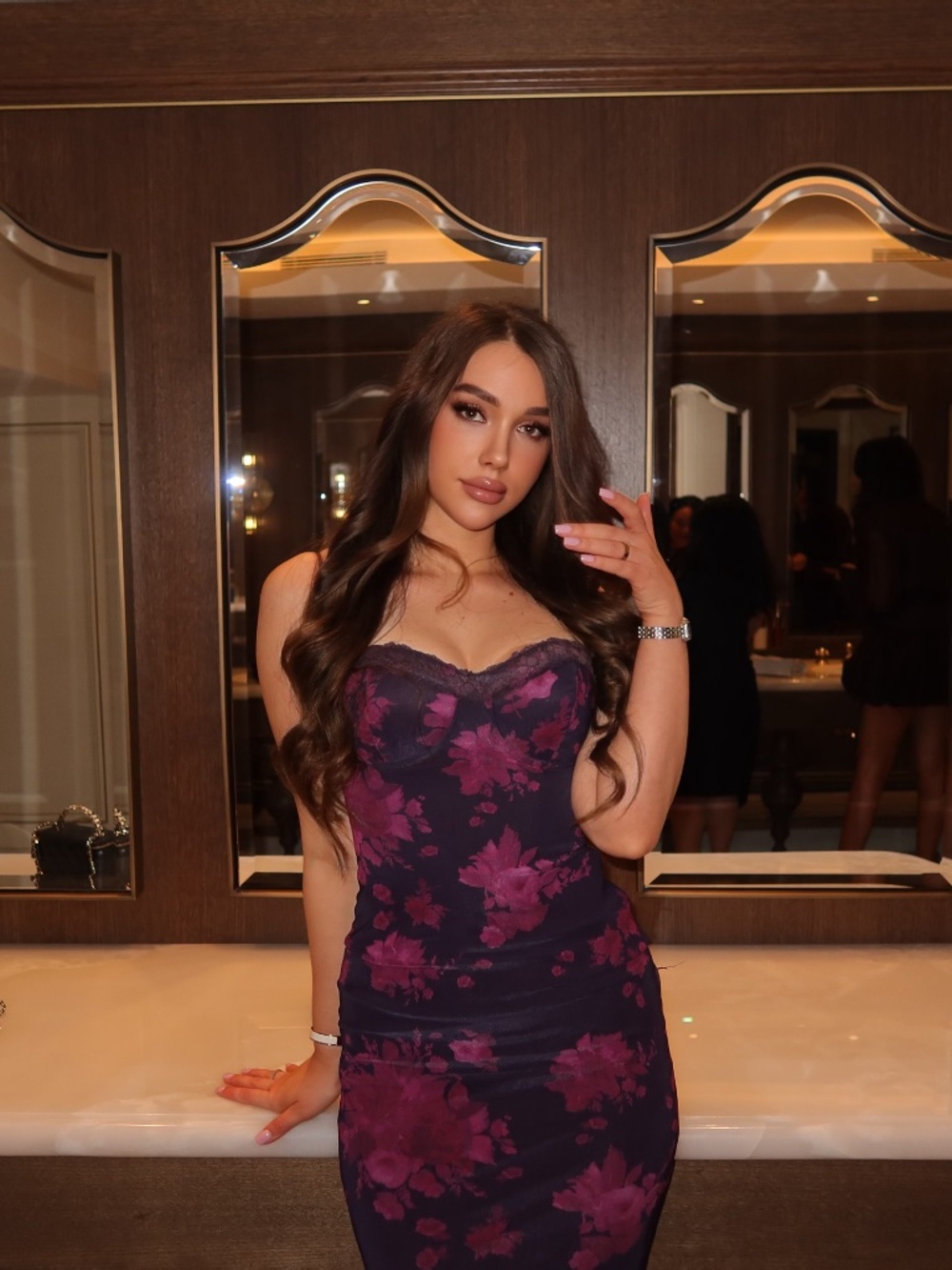 Purple lace dress